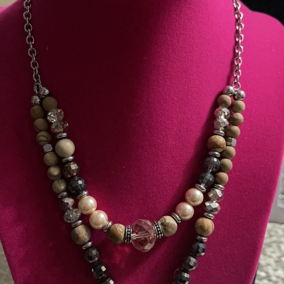 Multi-gem necklace 16/19”+2”extender - Picture 2 of 4